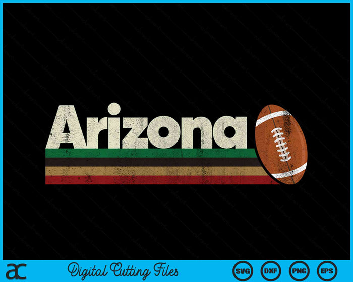 Vintage American Football Arizona American Football Retro Stripes SVG PNG Digital Cutting File