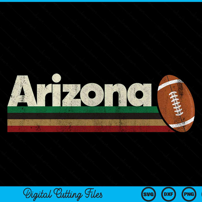 Vintage American football Arizona retro stripes SVG cut file