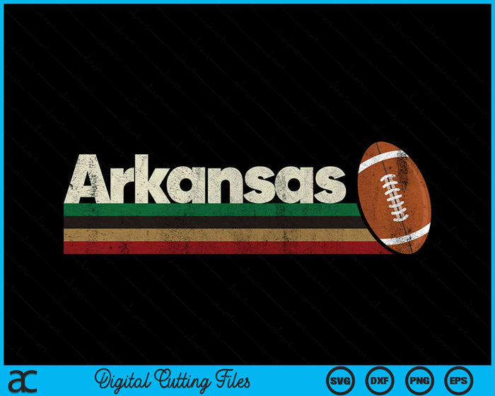 Vintage American Football Arkansas American Football Retro Stripes SVG PNG Digital Cutting File