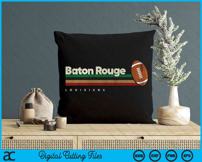 Vintage American Football Baton Rouge City American Football Retro Stripes SVG PNG Digital Cutting Files