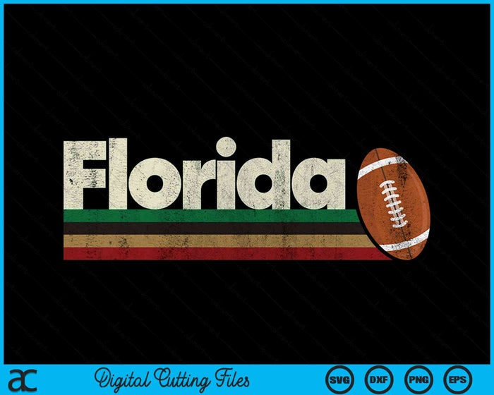 Vintage American Football Florida American Football Retro Stripes SVG PNG Digital Cutting File
