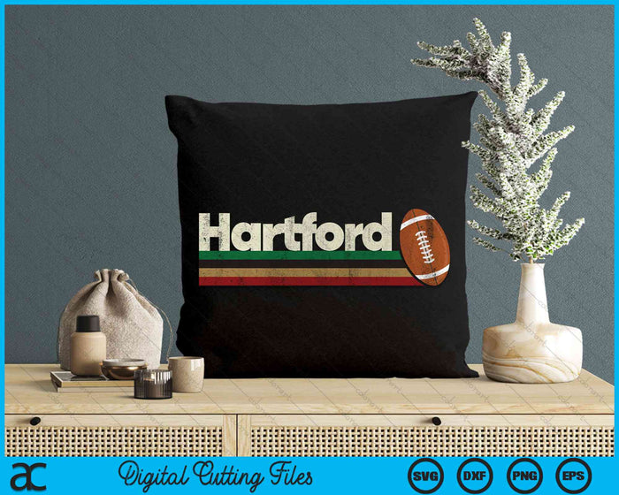 Vintage American Football Hartford American Football Retro Stripes SVG PNG Digital Cutting File