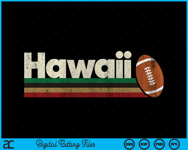 Vintage American football Hawaii retro stripes SVG cut file