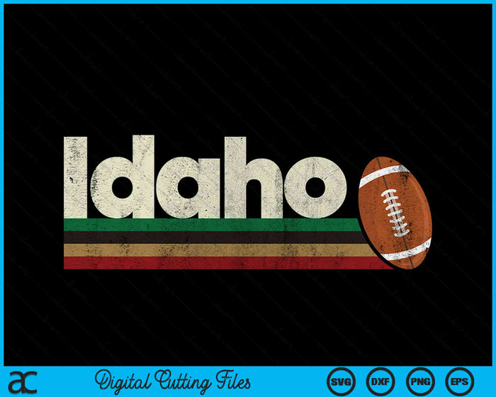 Vintage American Football Idaho American Football Retro Stripes SVG PNG Digital Cutting File