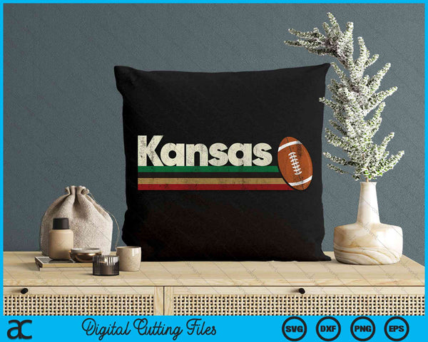 Vintage American Football Kansas American Football Retro Stripes SVG PNG Digital Cutting File