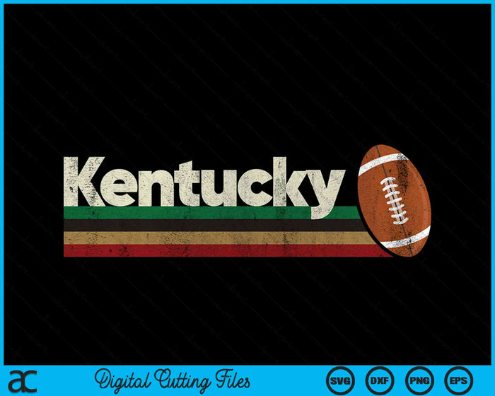 Vintage American Football Kentucky American Football Retro Stripes SVG PNG Digital Cutting File
