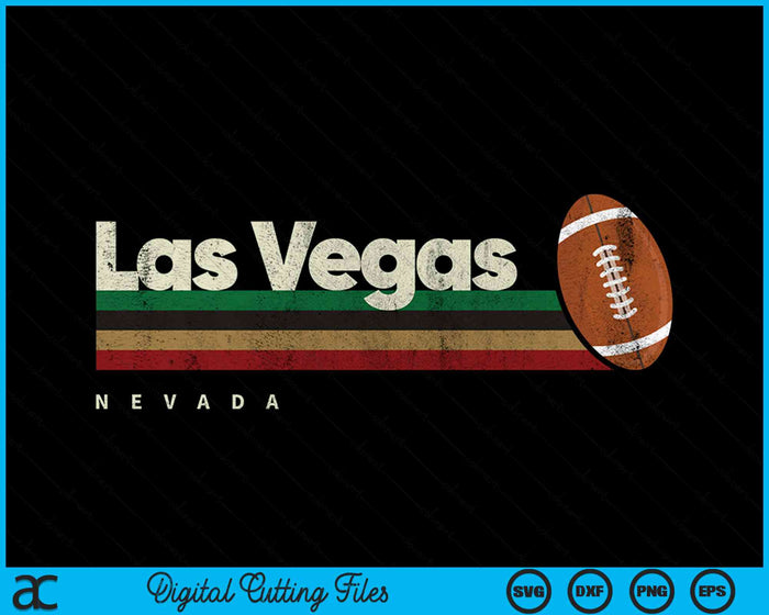Vintage American Football Las Vegas City American Football Retro Stripes SVG PNG Digital Cutting File