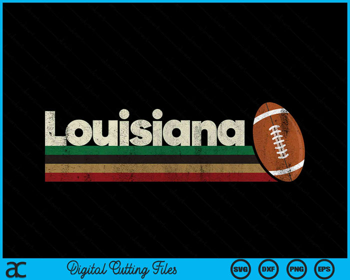 Vintage American Football Louisiana American Football Retro Stripes SVG PNG Digital Cutting File
