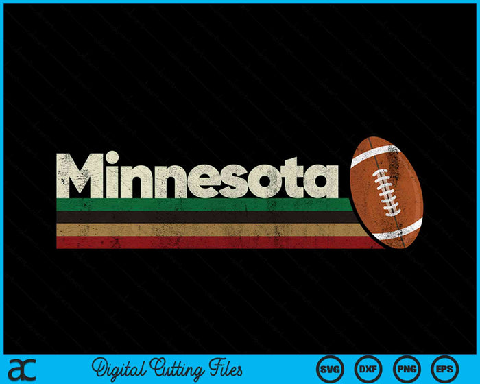 Vintage American Football Minnesota American Football Retro Stripes SVG PNG Digital Cutting File