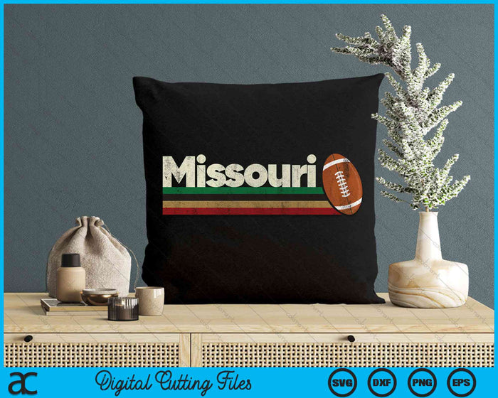 Vintage American Football Missouri American Football Retro Stripes SVG PNG Digital Cutting File