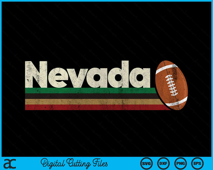 Vintage American Football Nevada American Football Retro Stripes SVG PNG Digital Cutting File