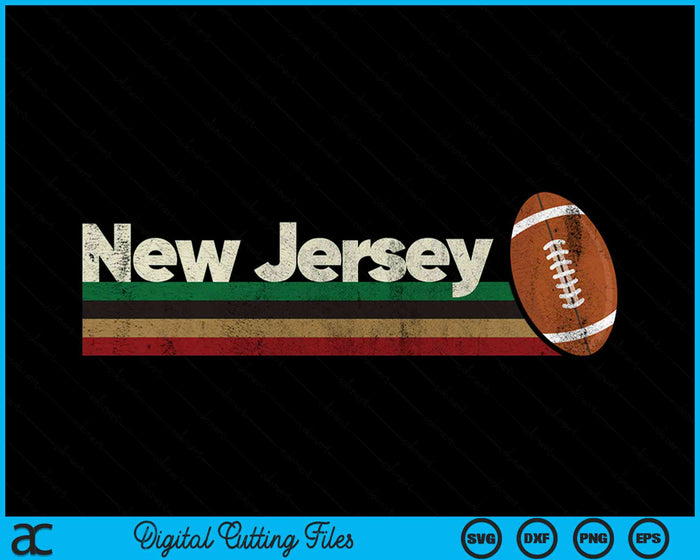 Vintage American Football New Jersey American Football Retro Stripes SVG PNG Digital Cutting File