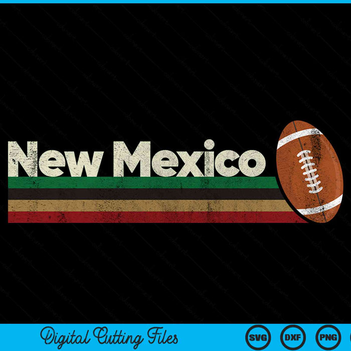 Vintage American Football New Mexico American Football Retro Stripes SVG PNG Digital Cutting File