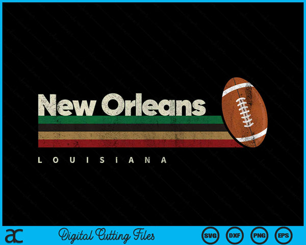 Vintage American football New Orleans city retro stripes SVG PNG cut file for Cricut