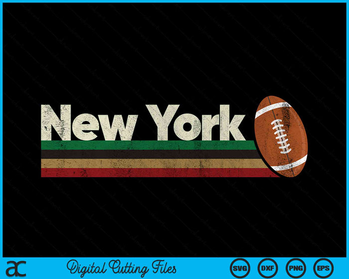 Vintage American Football New York American Football Retro Stripes SVG PNG Digital Cutting File