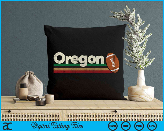 Vintage American Football Oregon American Football Retro Stripes SVG PNG Digital Cutting File