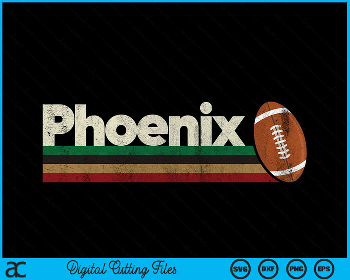 Vintage American Football Phoenix American Football Retro Stripes SVG PNG Digital Cutting File