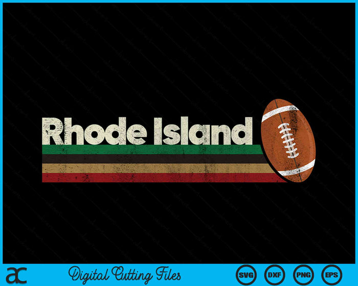 Vintage American Football Rhode Island American Football Retro Stripes SVG PNG Digital Cutting File