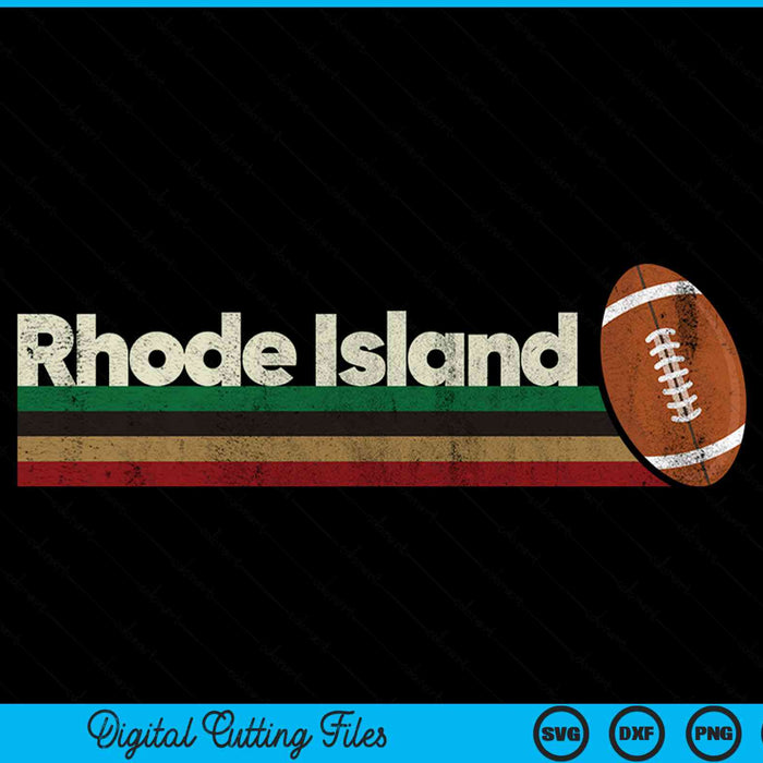 Vintage American football Rhode Island retro stripes SVG PNG cut file for Cricut