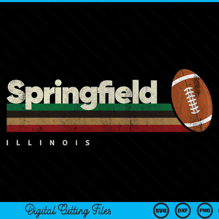 Vintage American football springfield city retro stripes SVG cut file