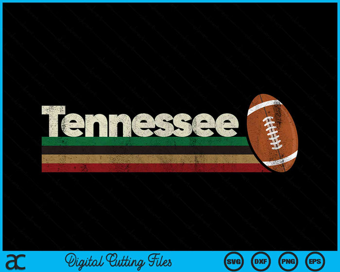 Vintage American Football Tennessee American Football Retro Stripes SVG PNG Digital Cutting File
