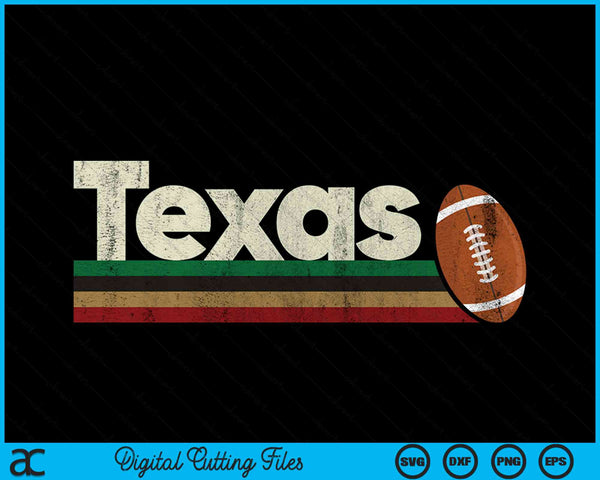 Vintage American football Texas retro stripes SVG cut file