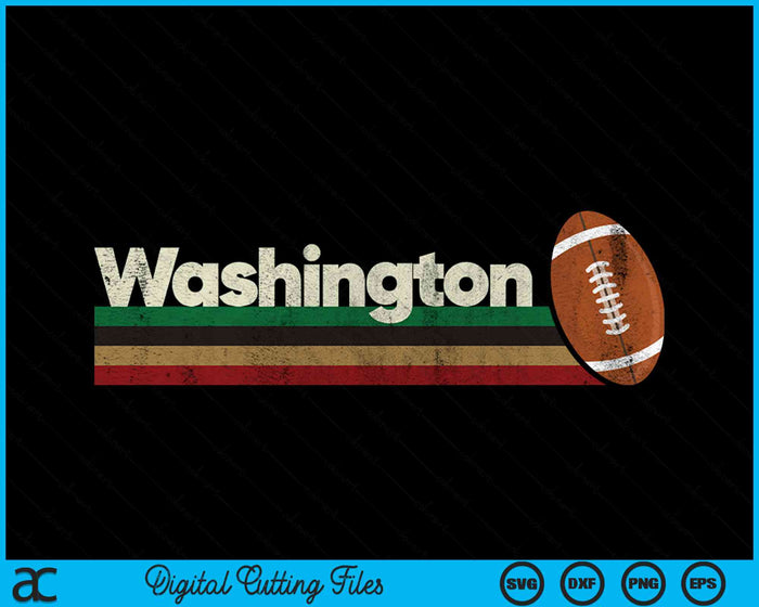 Vintage American Football Washington American Football Retro Stripes SVG PNG Digital Cutting File