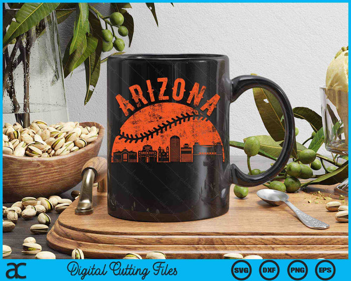 Vintage Arizona honkbal SVG PNG digitale snijbestanden 