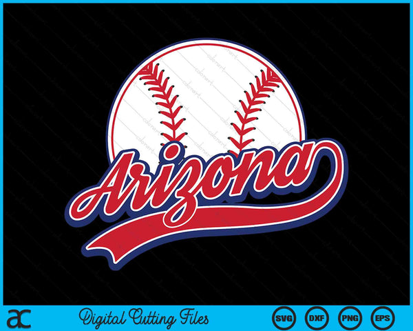 Vintage Arizona Cityscape Baseball SVG PNG Digital Cutting Files