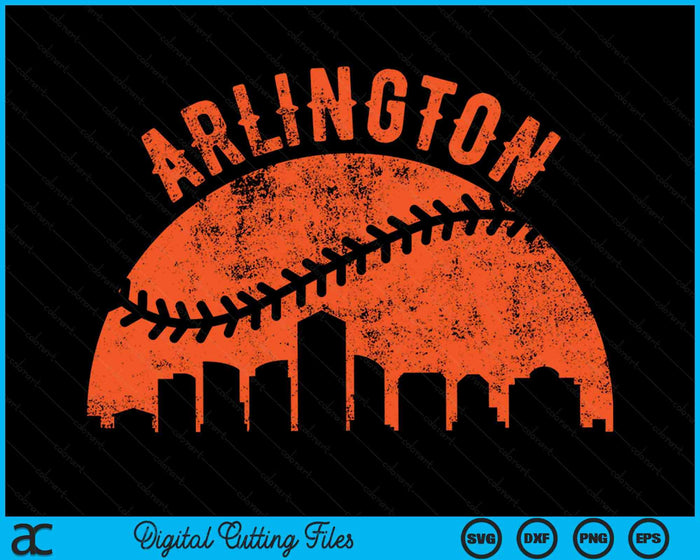 Vintage Arlington honkbal SVG PNG digitale snijbestanden 