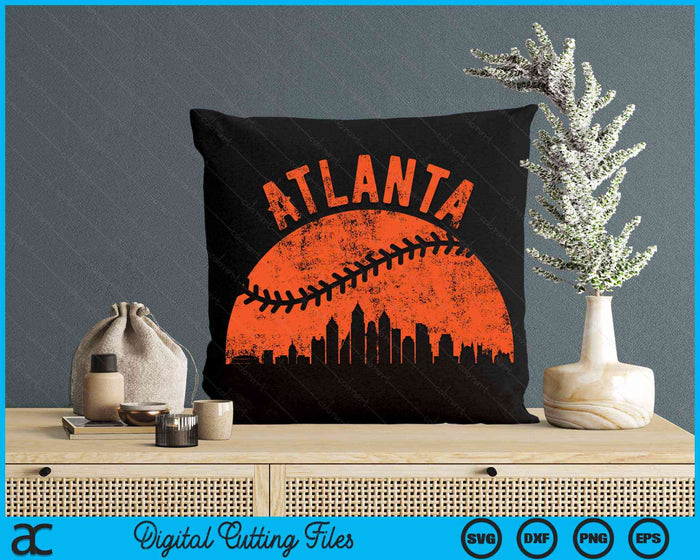Vintage Atlanta Baseball SVG PNG Digital Cutting Files