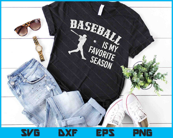 Vintage béisbol temporada favorita SVG PNG archivos de corte digital - on a t-shirt