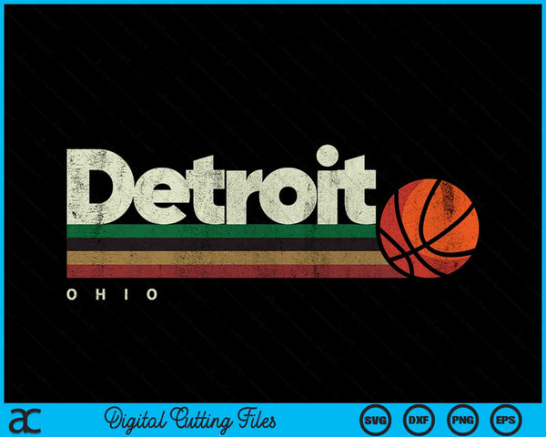 Vintage Basketball Baltimore City B-Ball Retro Stripes SVG PNG Digital Cutting Files