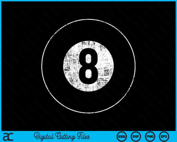 Vintage billiards 8 eight ball pool SVG cut file