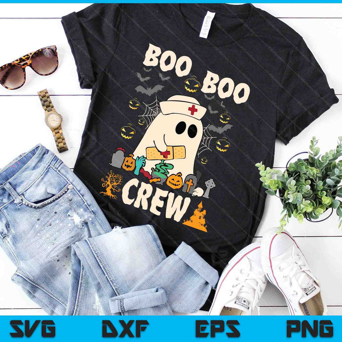 Boo Boo Crew Nurse Ghost Halloween Costume SVG PNG Digital Cutting Files