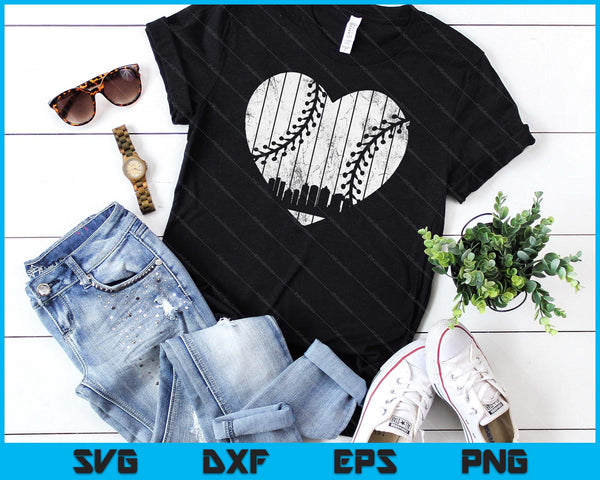 Vintage Boston Baseball Heart With Skyline SVG PNG Digital Cutting File - on a t-shirt