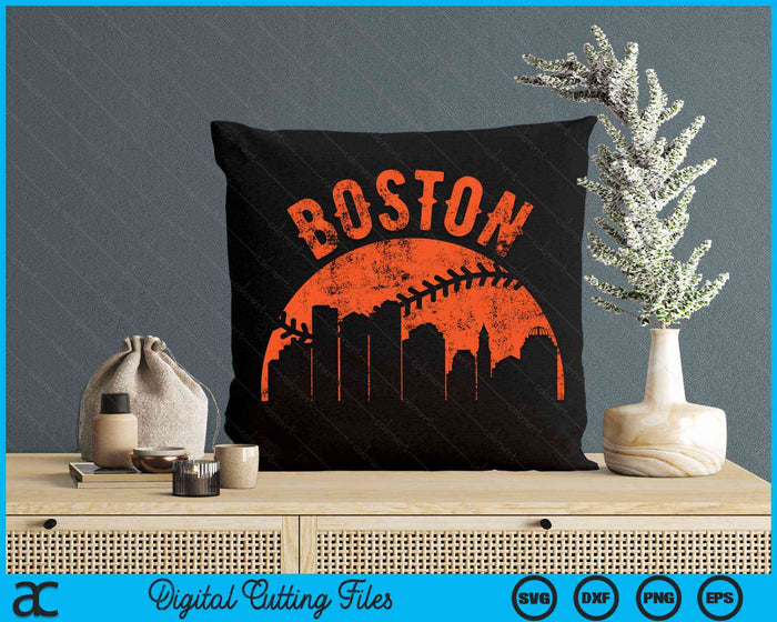 Vintage Boston City Baseball SVG PNG Digital Cutting Files