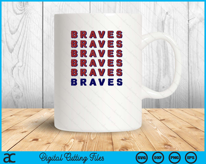 Vintage Braves Shirt Retro Throwback SVG PNG Digital Cutting Files