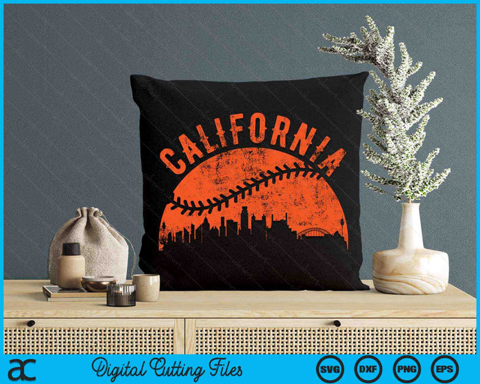 Vintage California Baseball SVG PNG Digital Cutting Files