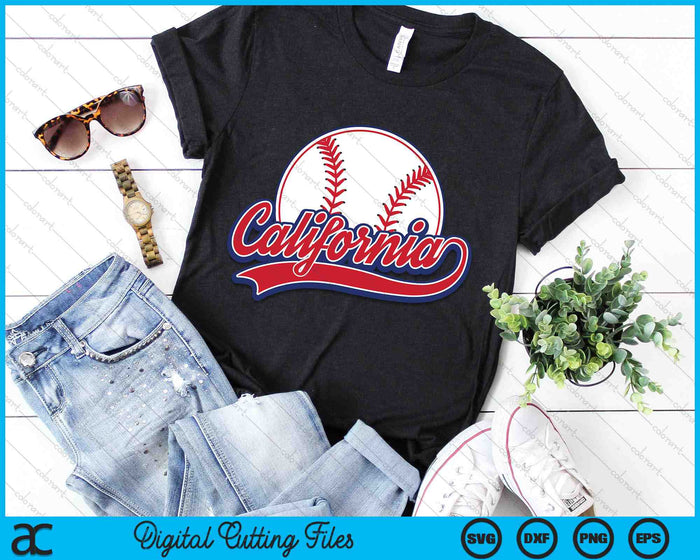 Vintage California Cityscape Baseball SVG PNG Digital Cutting Files