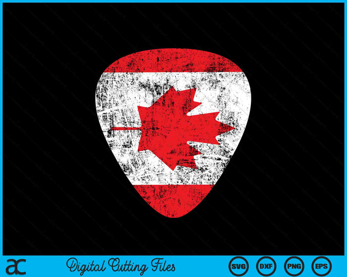 Canadian Flag Guitar Pick Canada Maple Leaf SVG PNG Digital Cutting Files