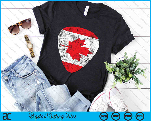 Canadian Flag Guitar Pick Canada Maple Leaf SVG PNG Digital Cutting Files