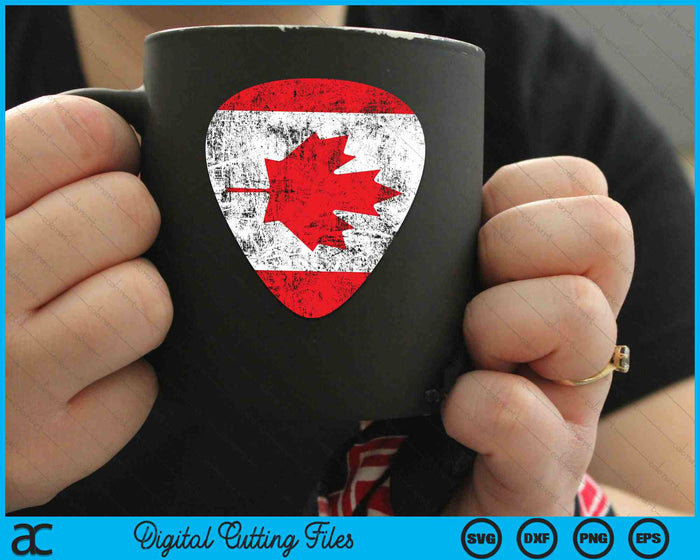 Canadian Flag Guitar Pick Canada Maple Leaf SVG PNG Digital Cutting Files