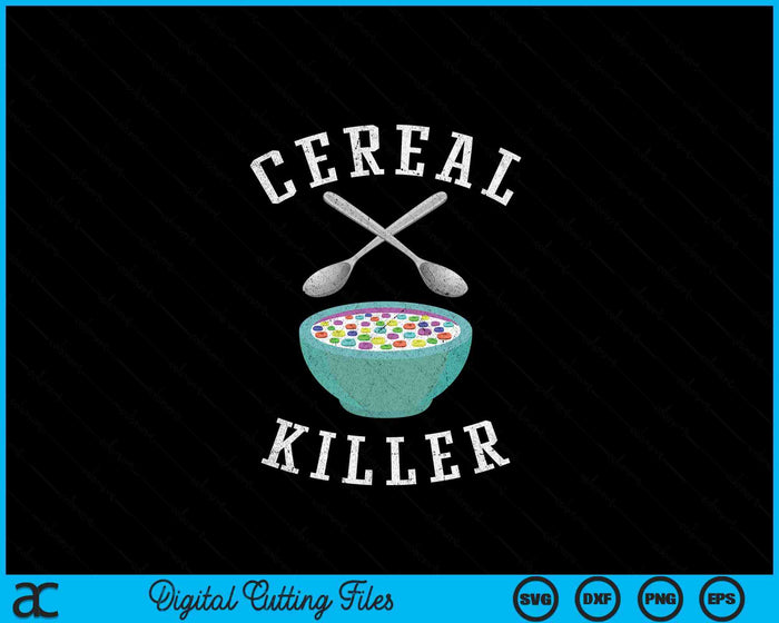 Vintage Cereal Killer SVG PNG Digital Printable Files