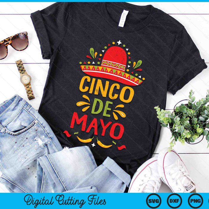 Vintage Cinco De Mayo Mexico SVG PNG Digital Printable Files