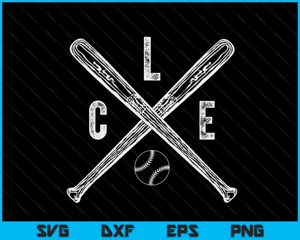 Vintage Cleveland baseball Cleveland Ohio SVG cut file