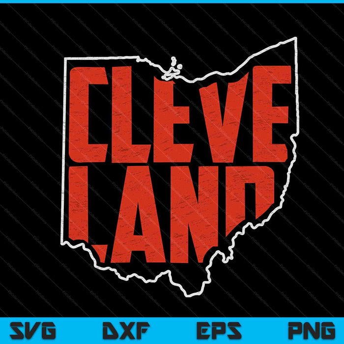 Vintage Cleveland Ohio Retro Souvenir SVG PNG Cutting Printable Files