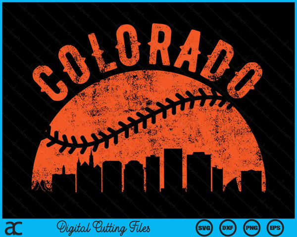 Vintage Colorado honkbal SVG PNG digitale snijbestanden 
