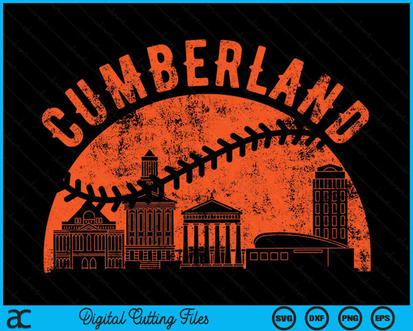 Vintage Cumberland honkbal SVG PNG digitale snijbestanden 
