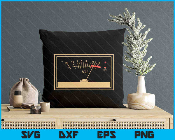 Vintage Db Meter Music Lovers Gifts Styled Vinyl Record SVG PNG Digital Printable Files